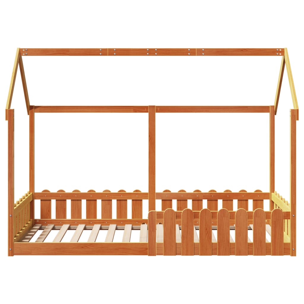 Giroletto Casetta Bambini Marrone Cera 90x190 cm Massello Pino 850694