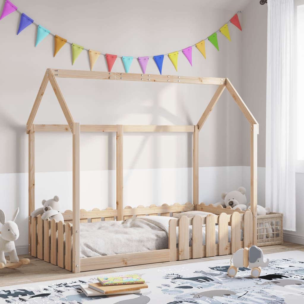 vidaXL Giroletto Casetta per Bambini 80x160 cm Legno Massello di Pino