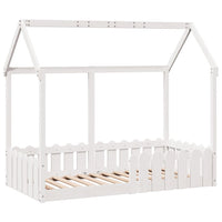 vidaXL Giroletto Casetta Bambini Bianco 80x160 cm Legno Massello Pino