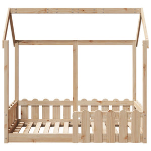 Giroletto Casetta per Bambini 70x140 cm Legno Massello di Pino