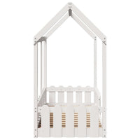 Giroletto Casetta Bambini Bianco 70x140 cm Legno Massello Pino