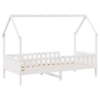 Giroletto Casetta Bambini Bianco 80x200 cm Legno Massello Pino 850705