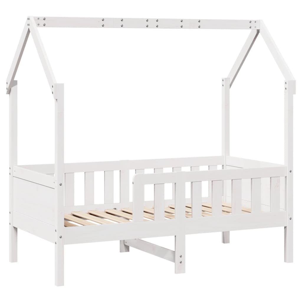 vidaXL Giroletto Casetta Bambini Bianco 80x160 cm Legno Massello Pino