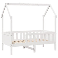 vidaXL Giroletto Casetta Bambini Bianco 80x160 cm Legno Massello Pino