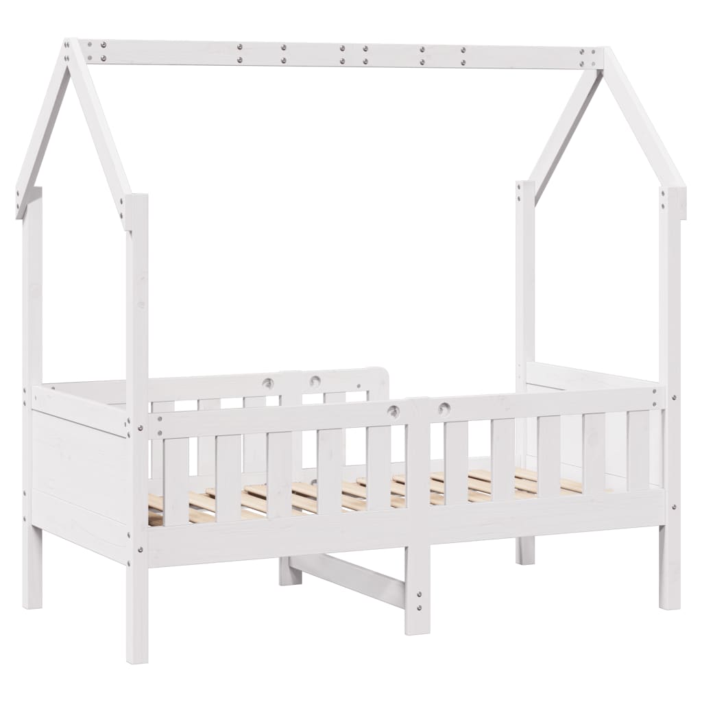 vidaXL Giroletto Casetta Bambini Bianco 80x160 cm Legno Massello Pino