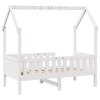 vidaXL Giroletto Casetta Bambini Bianco 80x160 cm Legno Massello Pino