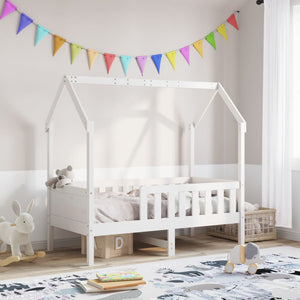 vidaXL Giroletto Casetta Bambini Bianco 80x160 cm Legno Massello Pino