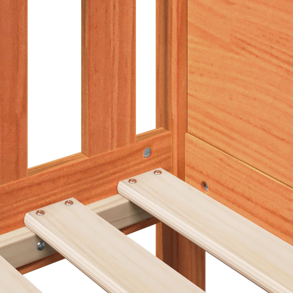 Giroletto Casetta Bambini Marrone Cera 80x160 cm Massello Pino 850712