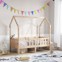 vidaXL Giroletto Casetta per Bambini 70x140 cm Legno Massello di Pino