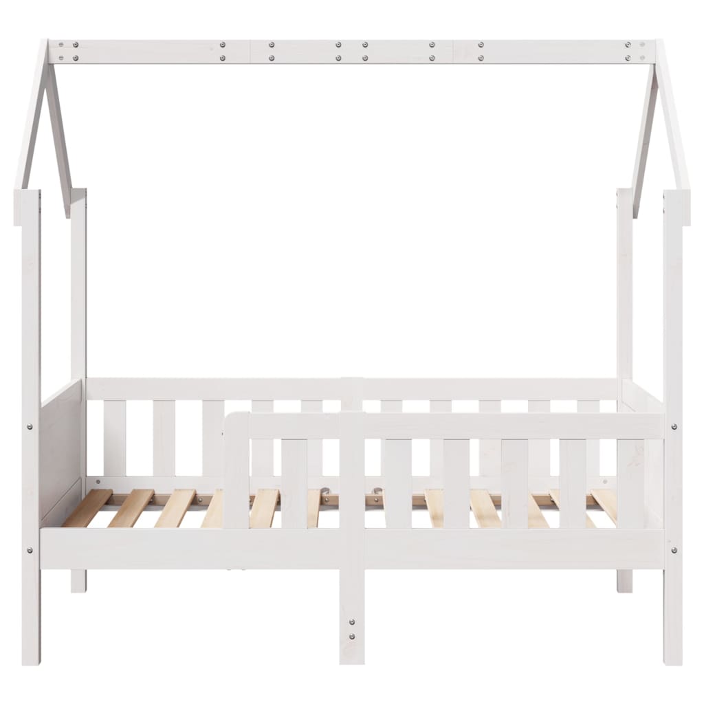 Giroletto Casetta Bambini Bianco 70x140 cm Legno Massello Pino 850714