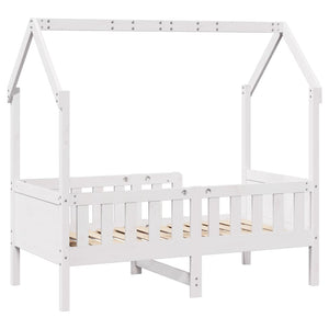 Giroletto Casetta Bambini Bianco 70x140 cm Legno Massello Pino 850714