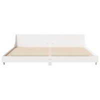 Letto senza Materasso Bianco 180x200 cm Legno Massello di Pino 850720