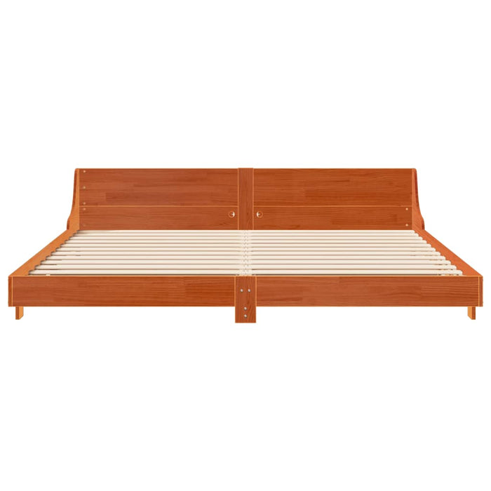 Letto senza Materasso Marrone Cera 180x200 cm in Legno di Pino 850721