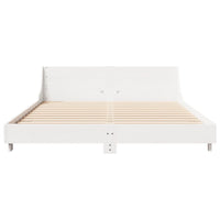 Letto senza Materasso Bianco 150x200 cm Legno Massello di Pino 850726