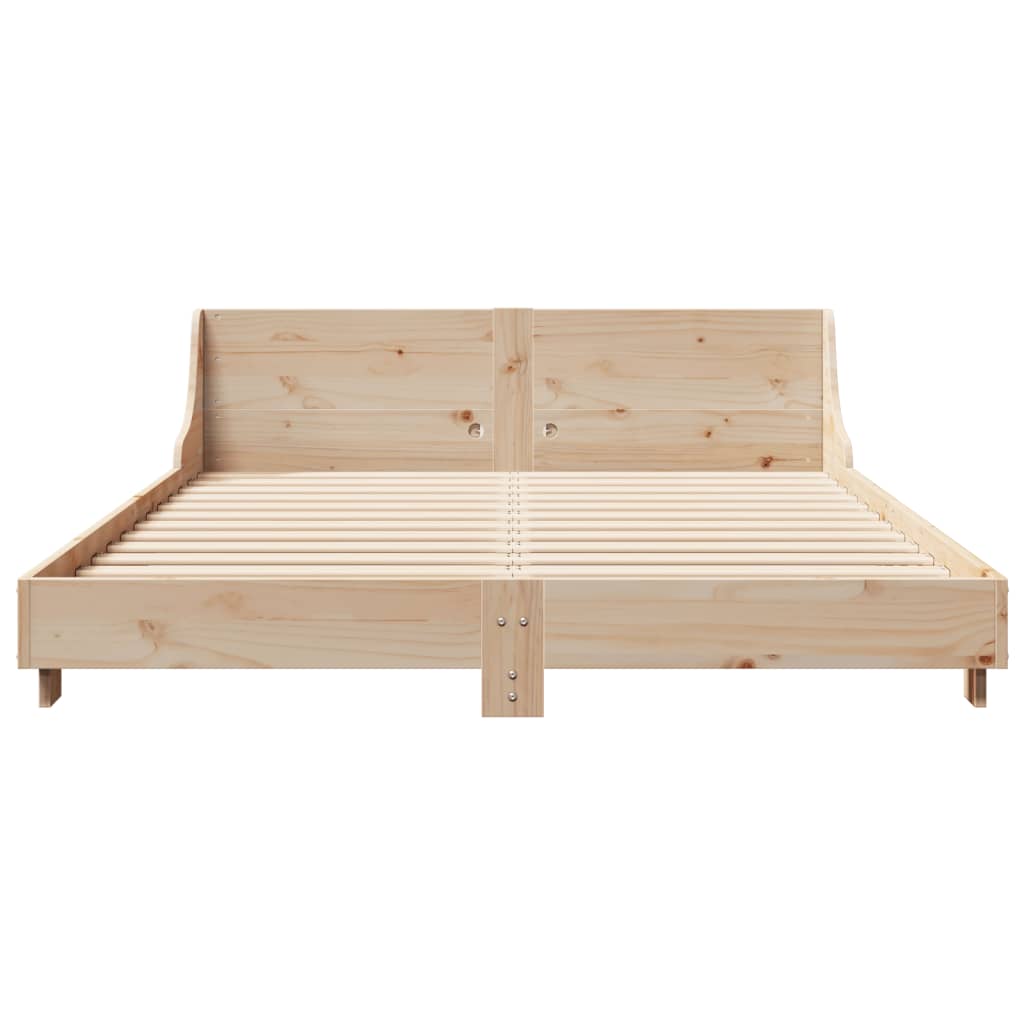 Letto senza Materasso 120x200 cm in Legno Massello di Pino 850731