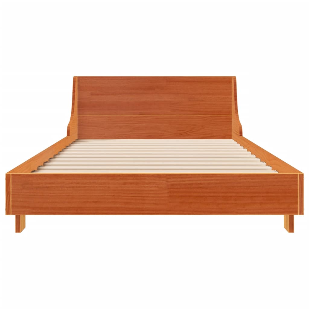 Letto senza Materasso Marrone Cera 100x200 cm in Legno di Pino 850736