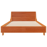 Letto senza Materasso Marrone Cera 90x200 cm Legno di Pino 850739