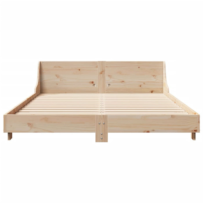 Letto senza Materasso 140x190 cm in Legno Massello di Pino