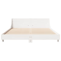 Letto senza Materasso Bianco 140x190 cm Legno Massello di Pino 850741