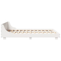 Letto senza Materasso Bianco 140x190 cm Legno Massello di Pino 850741