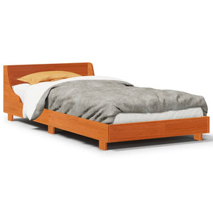 Letto senza Materasso Marrone Cera 90x190 cm in Legno di Pino 850751