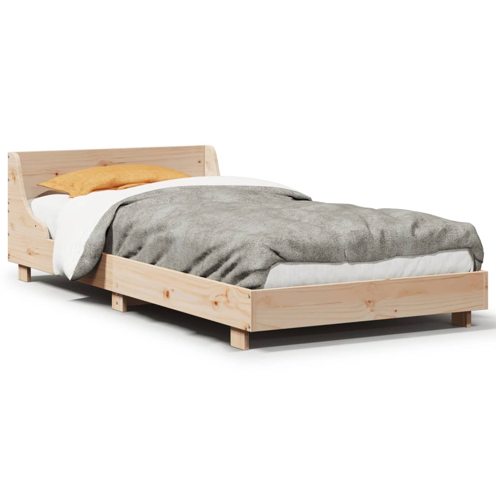 Letto senza Materasso 75x190 cm in Legno Massello Pino 850752