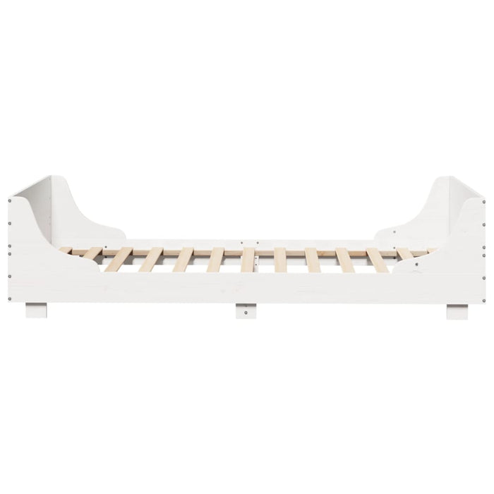 Letto senza Materasso Bianco 90x200 cm Legno Massello di Pino 850777