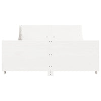 Letto senza Materasso Bianco 120x190 cm Legno Massello di Pino 850786