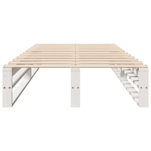 Giroletto senza Materasso Bianco 100x200 cm Legno Massello Pino 850837