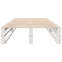 Giroletto senza Materasso Bianco 100x200 cm Legno Massello Pino 850837