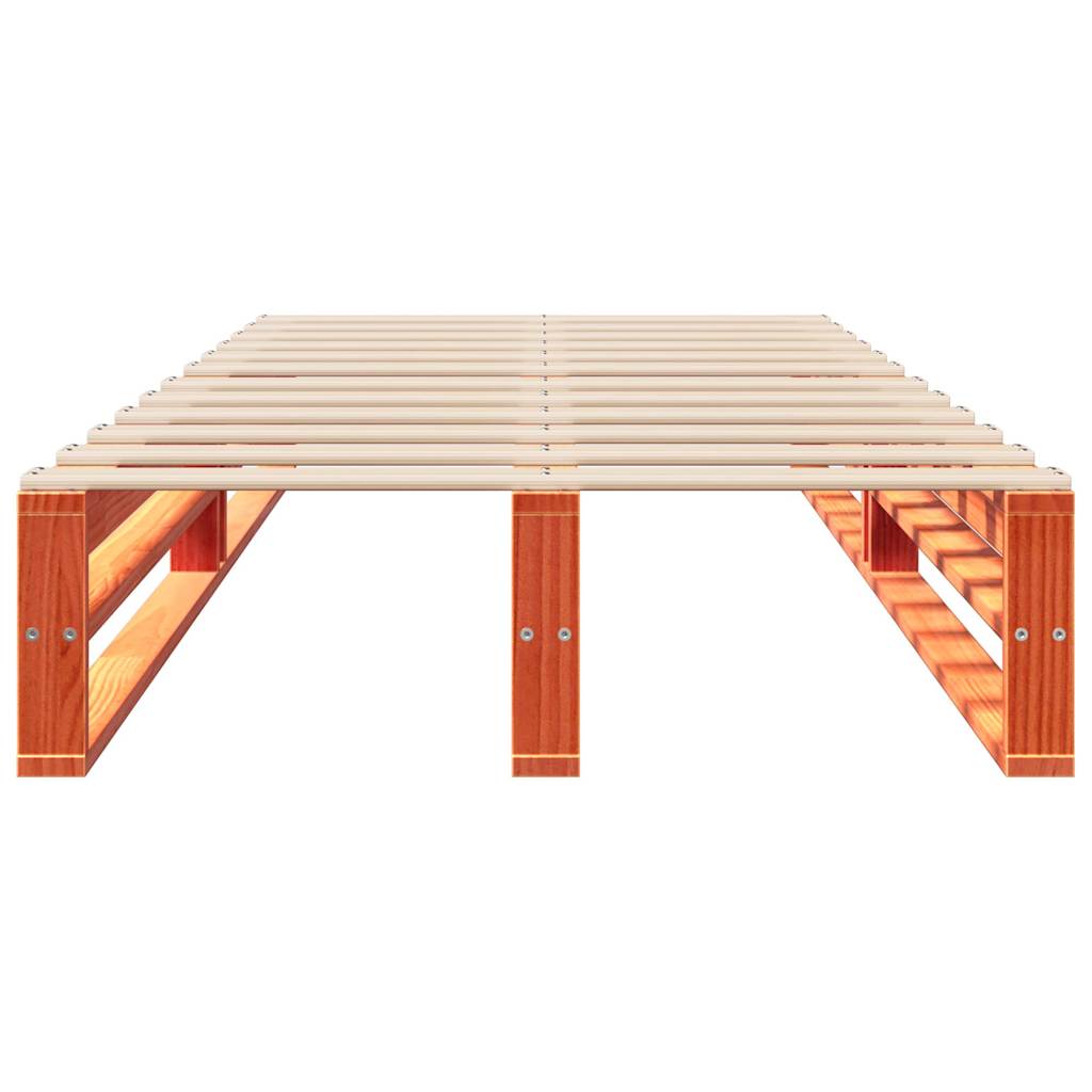 Letto senza Materasso Marrone Cera 100x200 cm in Legno di Pino 850838