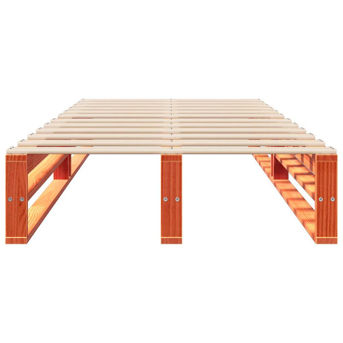 Letto senza Materasso Marrone Cera 100x200 cm in Legno di Pino 850838