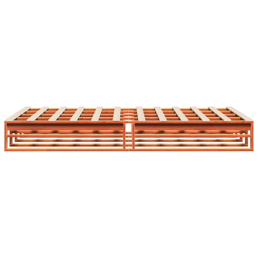 Letto senza Materasso Marrone Cera 160x200 cm in Legno di Pino 850850