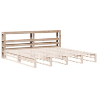 Testiera con Ripiani 180 cm in Legno Massello di Pino 850875