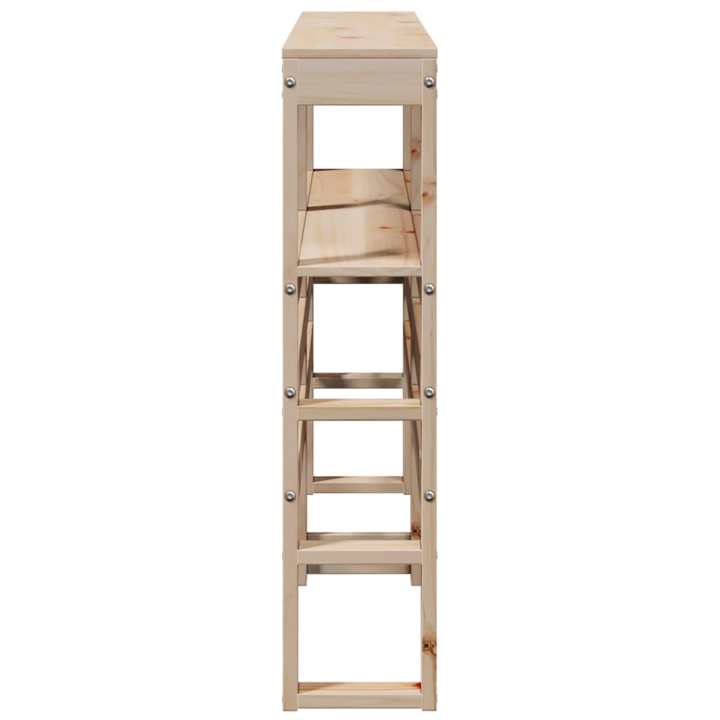 Testiera con Ripiani 160 cm in Legno Massello di Pino 850878