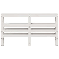 Testiera con Ripiani Bianca 150 cm in Legno Massello di Pino 850882