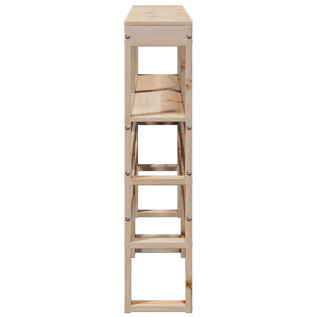 Testiera con Ripiani-Testata contenitore 140 cm in Legno Massello di Pino 949513