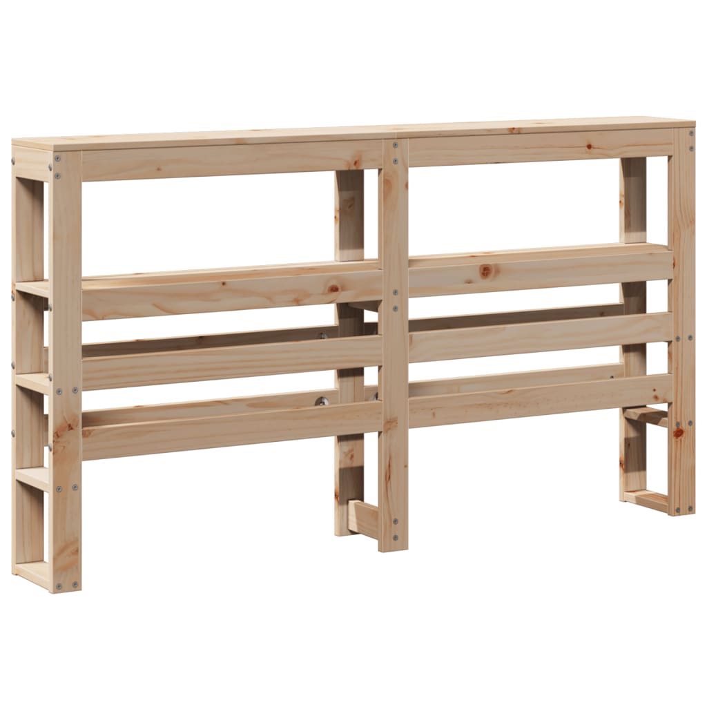 Testiera con Ripiani 120 cm in Legno Massello di Pino 850890