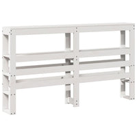 Testiera con Ripiani-Testata contenitore Bianca 120 cm in Legno Massello di Pino 152468