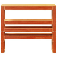 Testiera con Ripiani Marrone Cera 100 cm Legno Massello di Pino 850895