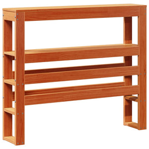 Testiera con Ripiani Marrone Cera 90 cm Legno Massello di Pino