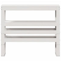 Testiera con Ripiani Bianca 75 cm in Legno Massello di Pino 850900