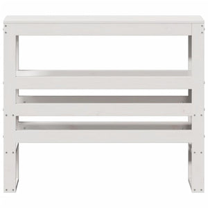 Testiera con Ripiani Bianca 75 cm in Legno Massello di Pino 850900