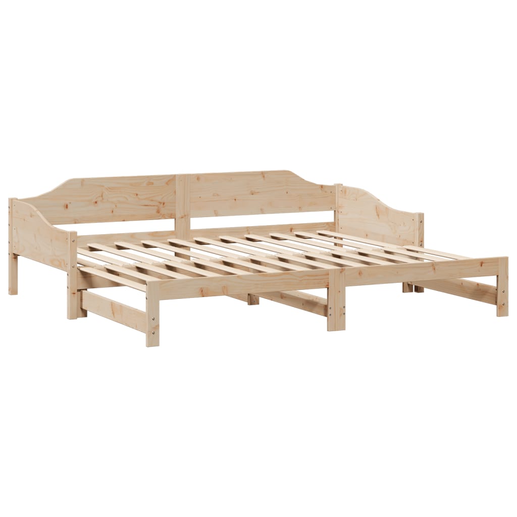 Divano Letto con Letto Estraibile 80x200cm Legno Massello Pino