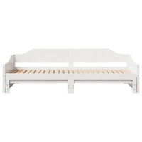 Divano Letto con Letto Estraibile-Sofa Letto-Daybed Bianco 90x200cm Massello Pino 788885