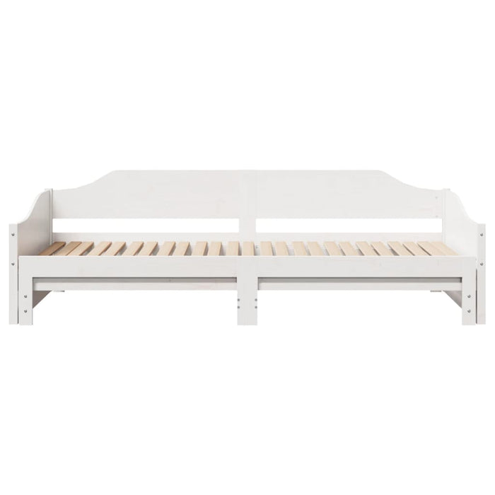 Divano Letto con Letto Estraibile-Sofa Letto-Daybed Bianco 90x200cm Massello Pino 788885