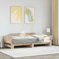 Divano Letto con Letto Estraibile 90x190 cm Legno Massello Pino 850908