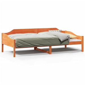 Letto senza Materasso Marrone Cera 90x200 cm Legno di Pino 850916