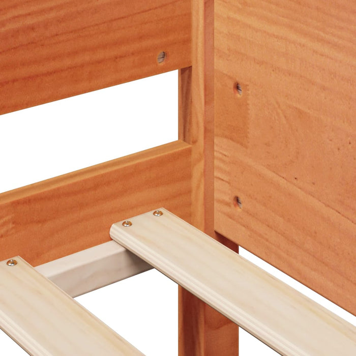 Letto senza Materasso Marrone Cera 90x200 cm Legno di Pino 850916