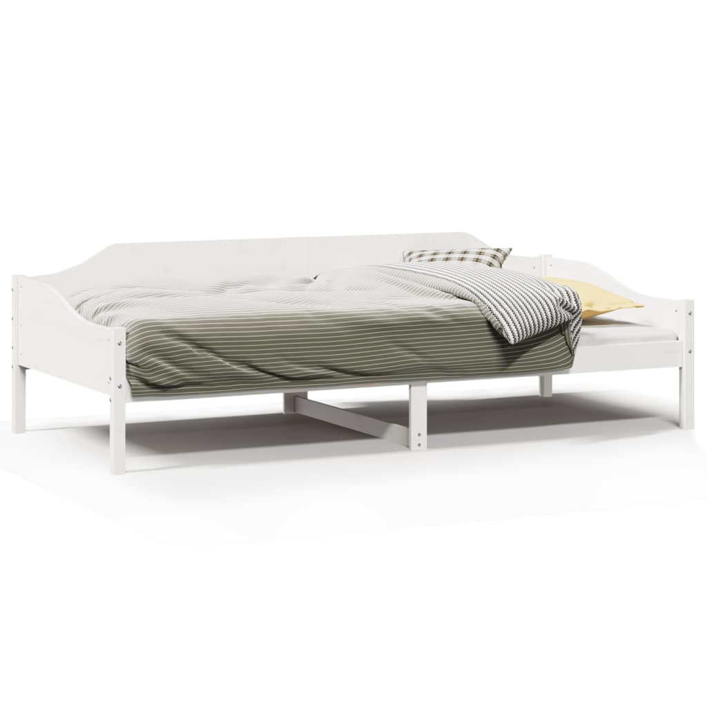 Letto senza Materasso Bianco 90x190 cm in Legno Massello Pino 850918